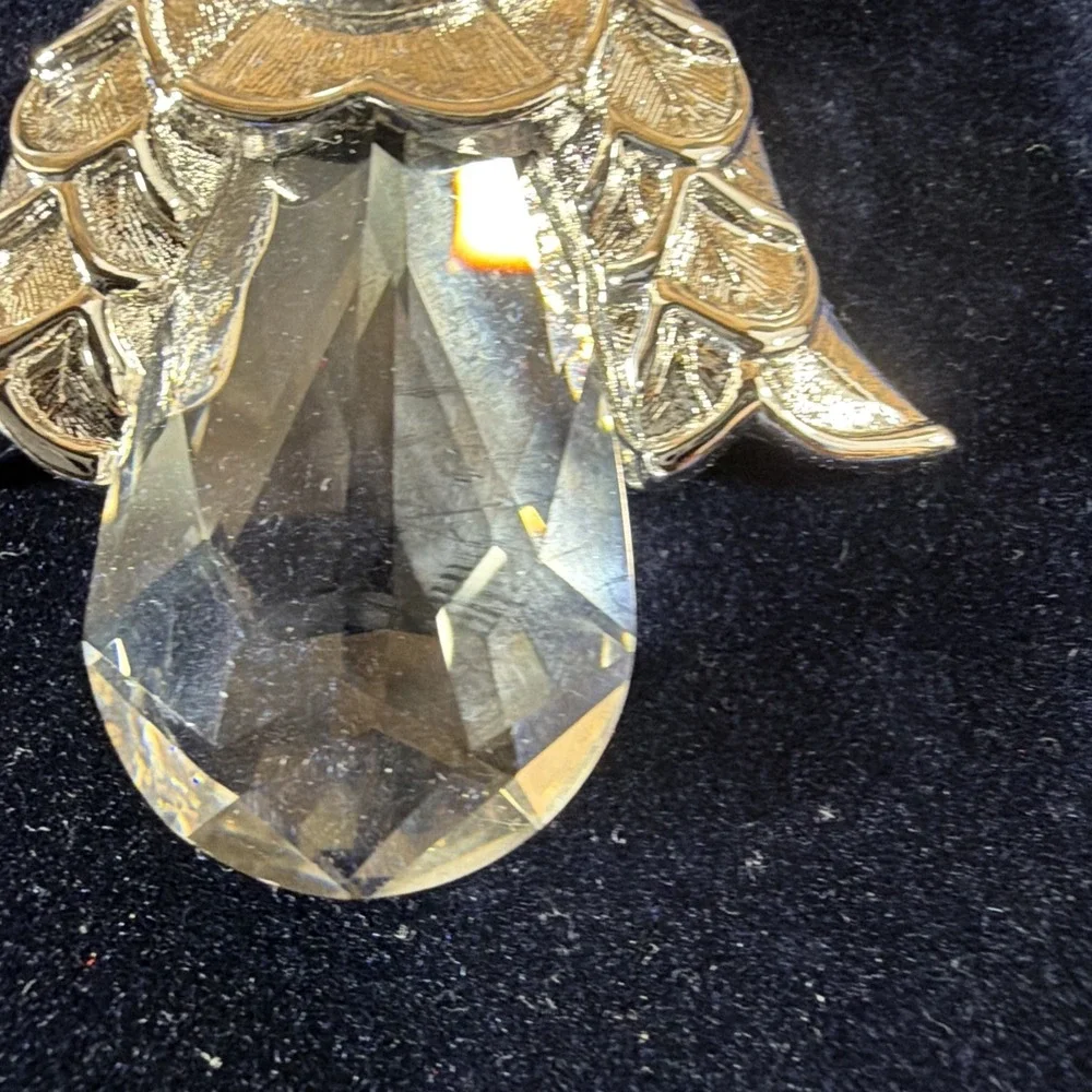 Swarovski Crystal Teardrop Angel Christmas Ornament 1299914 Vintage 2004 Retired